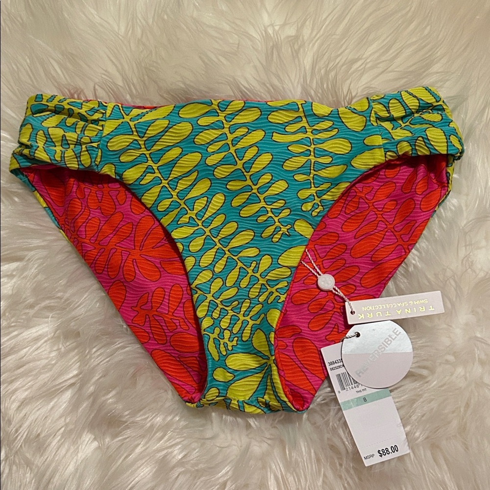 New! Trina Turk Swim & Spa Trellis Reversible
Shirred Side Hipster Swim Bottom